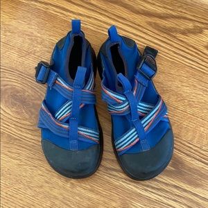 Chaco Blue & Orange Youth Z Strap Water Sandals